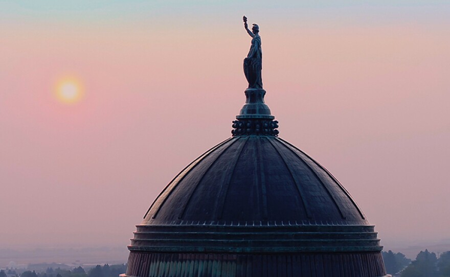 Montana's State Capitol building at dawn.