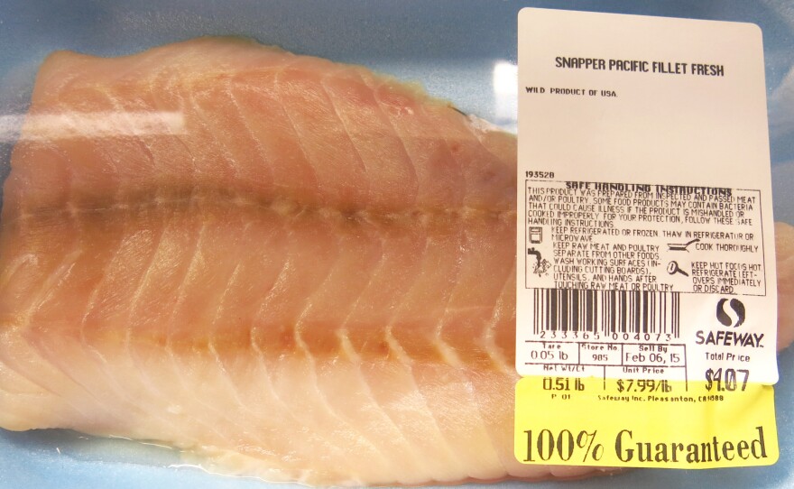Name that fish: A wild U.S. fish being sold as "Pacific snapper." Snapper rarely occur north of Mexico, and some rockfish species are often sold as "snapper."