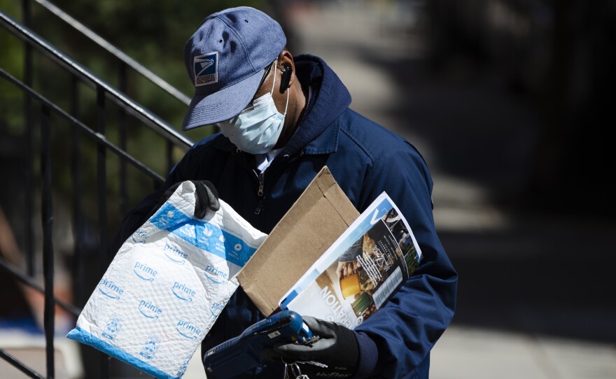 Because of the coronavirus, mail volume is down, and the U.S. Postal Service says it may run out of money by this summer.
