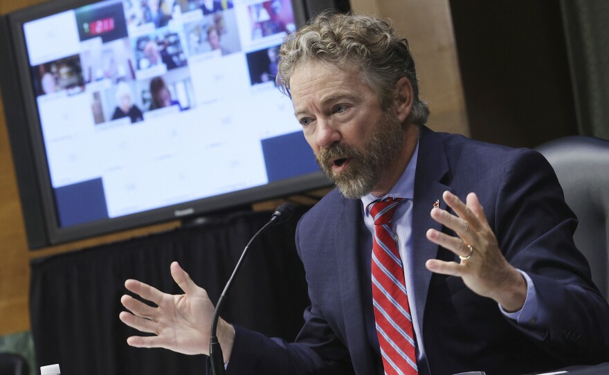 Sen. Rand Paul, R-Ky., speaks at a hearing held by the Senate Committee on Health, Education, Labor and Pensions on Tuesday.