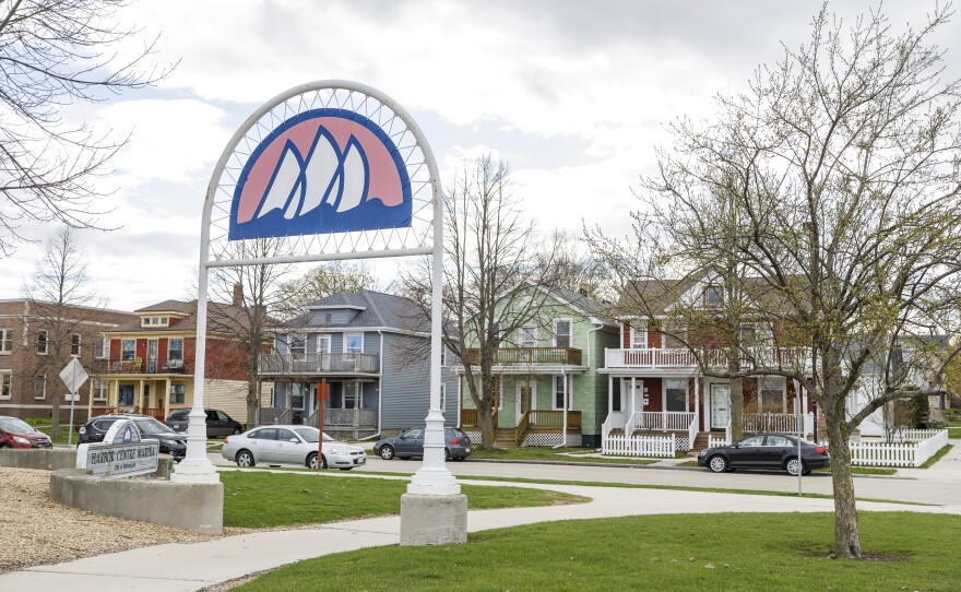 The entrance to the Harbor Centre Marina near downtown Sheboygan. For now, more than 2,000 Kohler workers in Wisconsin are celebrating their new contract.
