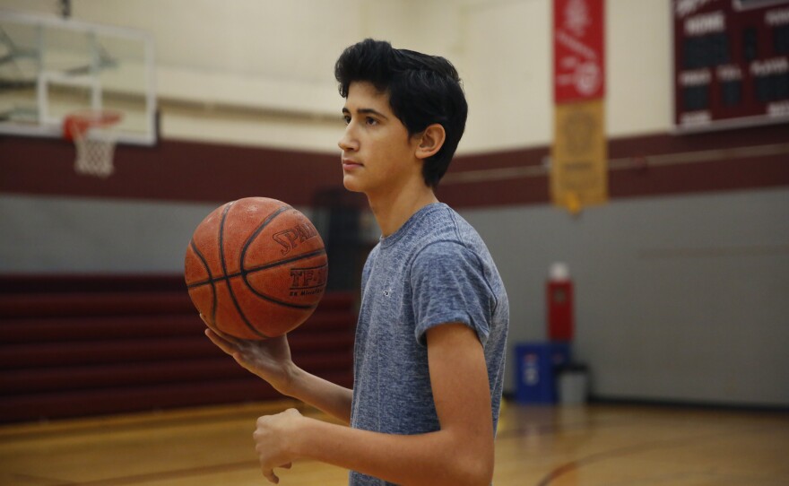 If the North Dakota harvest wraps up in time, Angel plans to try out for his Texas high school's basketball team.