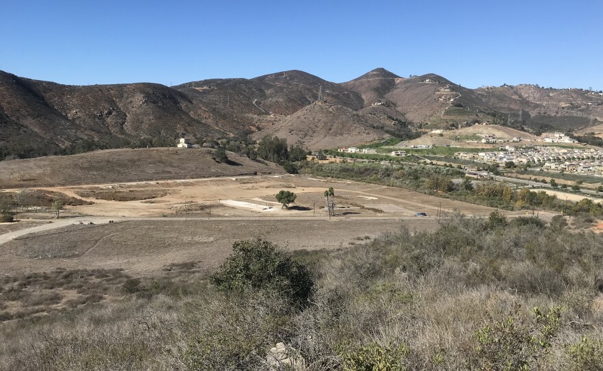 The housing development Harmony Grove is nestled at the base of hills near Escondido, Nov 14, 2018.