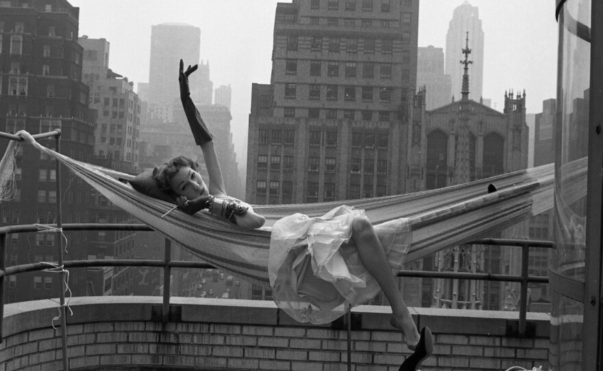 In a town where private space is at a premium, this 1953 photo from Michael "Tony" Vaccaro taken for LOOK magazine shows off a stylish way to get a city view.