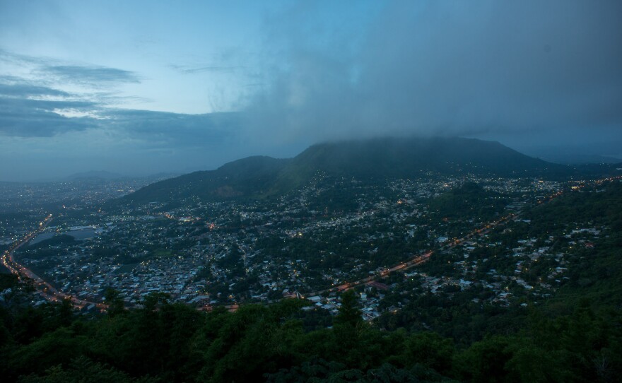 View of San Salvador, the capital of El Salvador, where the murder rate in August 2015 was about 30 deaths a day.