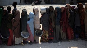 Somali girls line up to receive a hot meal in Mogadishu last year after the worst drought in the Horn of Africa in decades, compounded by war, put millions in danger of starvation.