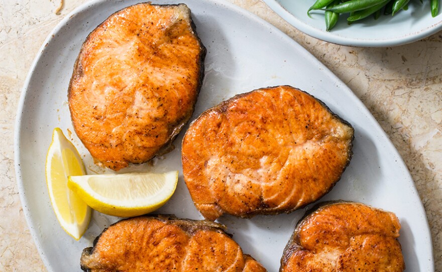 Pan-Seared Salmon Steaks