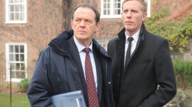 (L to R): Kevin Whately as Inspector Lewis and Laurence Fox as Detective Sergeant James Hathaway.