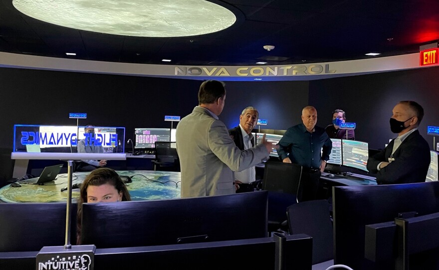 Kam Ghaffarian, Mission Control Center in Houston. Ghaffarian is 3rd from right.