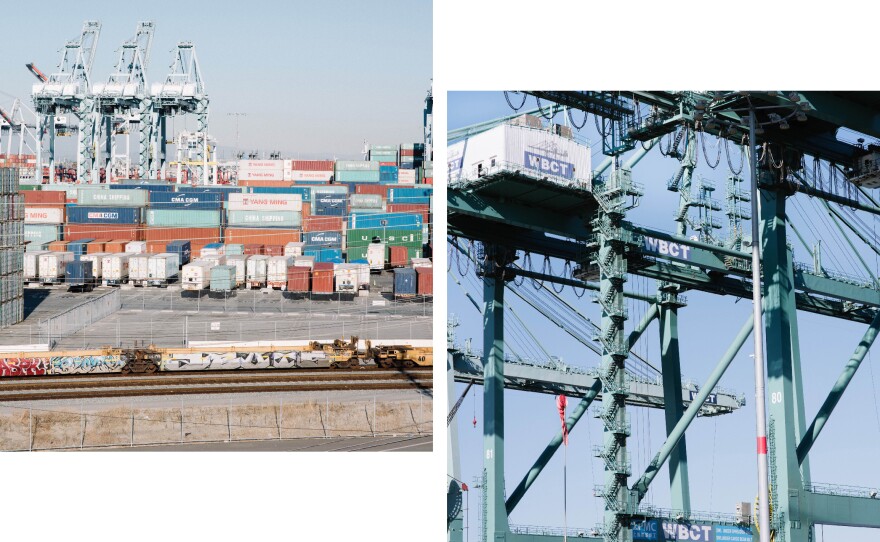 The ports of Los Angeles and Long Beach play a major role in the local economy – more than $1 billion worth of product moves through these ports each day. They make it easier to import goods like electronics, furniture and auto parts from Asia, as well as export goods produced in Southern Californa, like high-end jeans and agricultural goods.