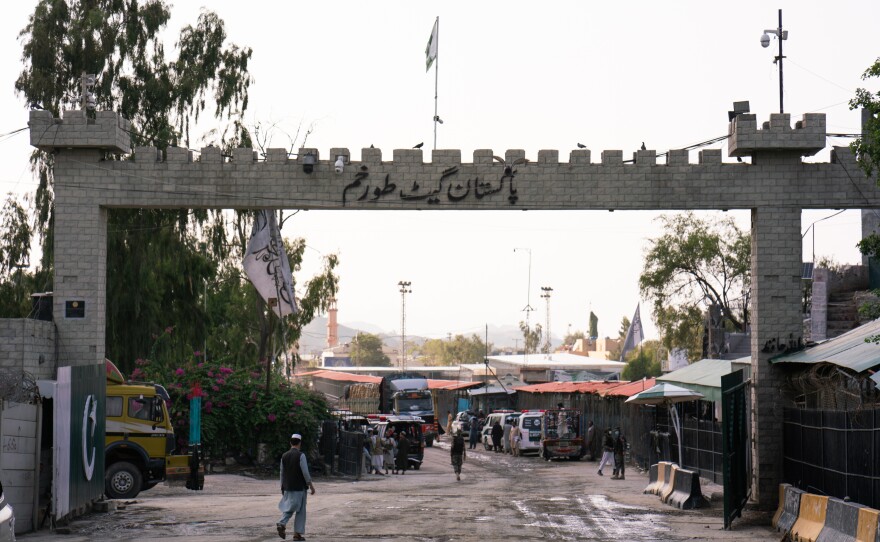 A gate at the Torkham border crossing.