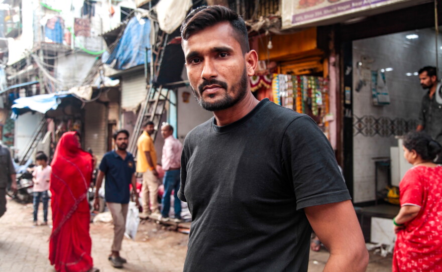 Mohammad Saiyub (above, in a Mumbai quarter on a February day) appeared in a photo that went viral in the early days of the pandemic. He and his childhood buddy Amrit Kumar were hitching home, a journey of nearly 1,000 miles. Kumar, who is a Hindu Dalit, fell ill. Saiyub, a Muslim, cradled his friend by the roadside. Their different religious identities drew attention in a country where communal relations have been polarized after a decade of Hindu nationalist rule. The photo and the story behind it inspired the award-winning movie Homebound.