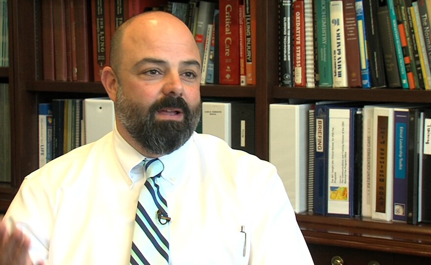 Ray Deal, deputy chief for Health Administration at the VA San Diego, explains a recent audit which accuses the local VA of forging wait times for mental health patients, April 1, 2016.