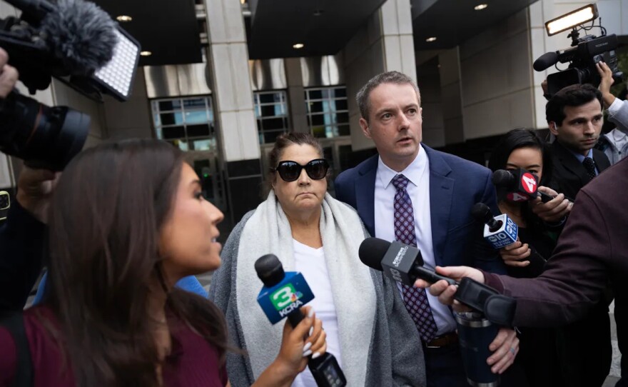 Gov. Gavin Newsom’s former chief of staff, Dana Williamson, exits the Robert T. Matsui Federal Courthouse in Sacramento after her arraignment on Nov. 12, 2025.
