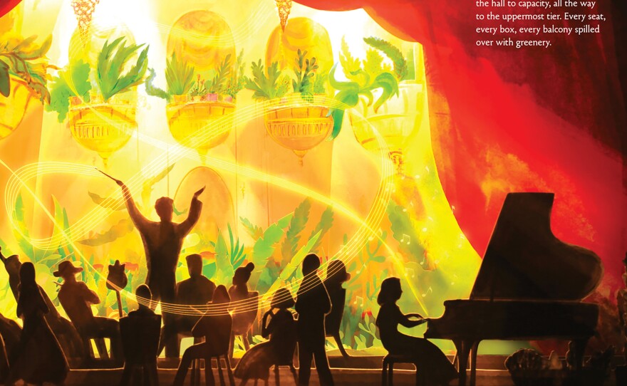 A string quartet played for a Barcelona opera house full of houseplants in the early days of the COVID pandemic. The houseplants that "attended" the Barcelona performance were donated afterward to hospital workers. The event has inspired a children's book called The Enchanted Symphony.