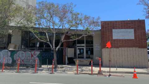The vacant Mission Hills library is seen here, June 21, 2023.