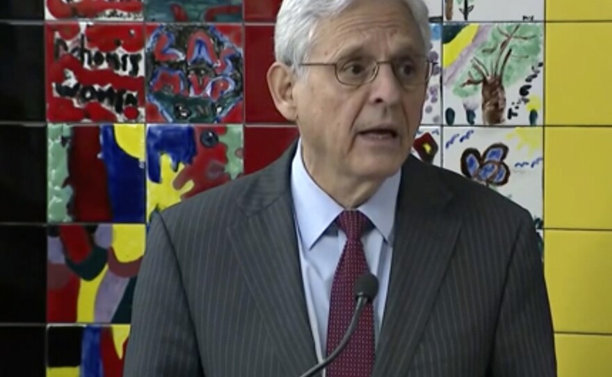 Attorney General Merrick Garland holds a news conference on Wednesday, June 15, 2022 in Buffalo, N.Y.