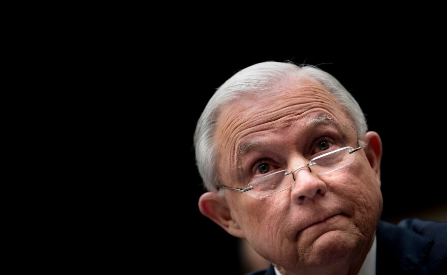 Attorney General Jeff Sessions testifies on Capitol Hill earlier this month.