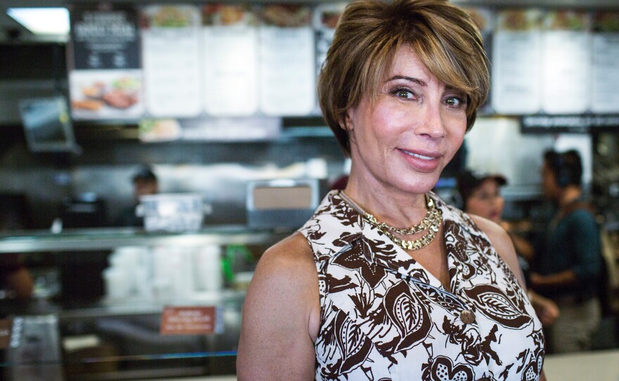 Michaela Mendelsohn is a transgender activist, public speaker and businesswoman. "The word's just gotten out that I'm a trans owner supporting trans people," she says at one of six El Pollo Loco locations she owns.