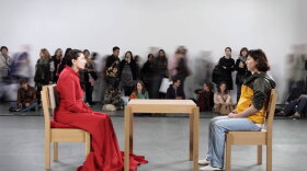 Marina Abramović "The Artist Is Present," 2010. Performance, 3 Months. The Museum of Modern Art, New York. Photo: Marco Anelli (for the Museum of Modern Art, New York).