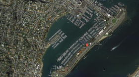 A water main break on Shelter Island left many area businesses without running water, January 23, 2015.