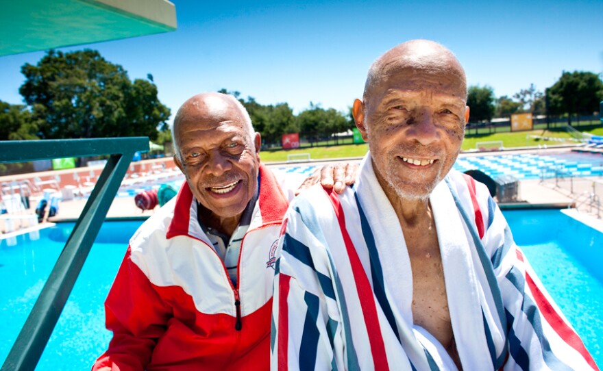 John and Bradford Tatum, 88- and 90-year-old swimmers.