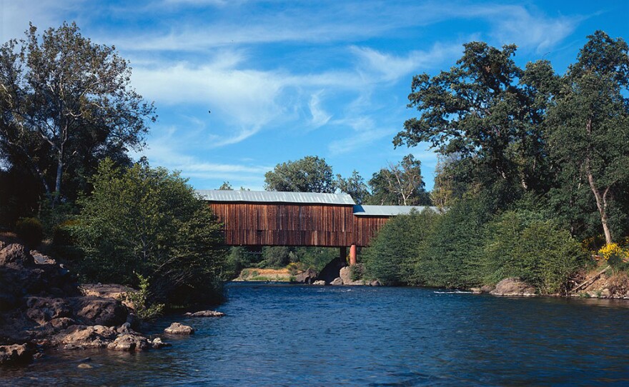 The Honey Run Covered Bridge — spanning over Butte Creek, in northern Butte County, Calif.
