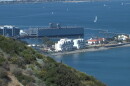 Buildings and piers of Naval Base Point Loma as seen from Cabrillo National Monument.