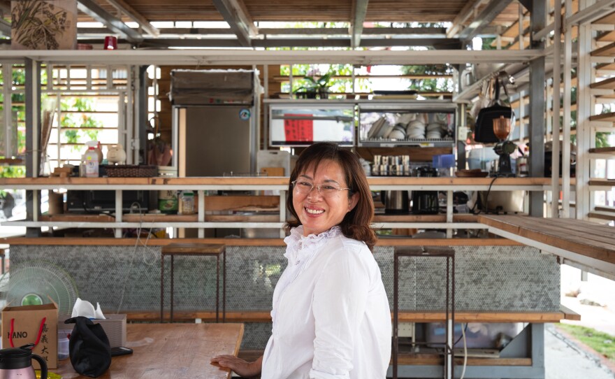 Zhang Meixue is the head of one a farmer's association in southern Tainan county, once one of the island's prime rice-growing areas. "Growing rice protects the local ecology by locking in moisture and keeping ground temperatures stable," she says.