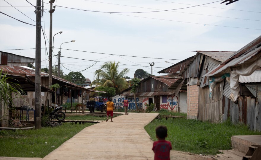 The Violeta Carrera neighborhood in Iquitos, Peru. Crowded living conditions contributed to the rapid spread of the coronavirus across Peru.