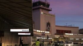 Cars move through Hollywood Burbank Airport on Wednesday, Jan. 22, 2025, in Burbank, Calif.