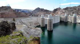 A general view of the Mike O'Callaghan-Pat Tillman Memorial Bridge part of the Hoover Dam Bypass Project is seen left of the Hoover Dam October 26, 2010 in the Lake Mead National Recreation Area, Arizona.