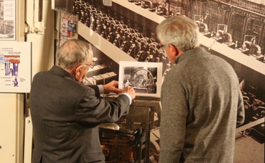 Bill Wilcox (LEFT), the Oak Ridge City historian, tours the graphite reactor exhibit at the Oak Ridge National Laboratory Museum with HISTORY DETECTIVES host Wes Cowan. This is where the U.S. enriched the uranium used to fuel the “Little Boy” bomb dropped on Hiroshima.