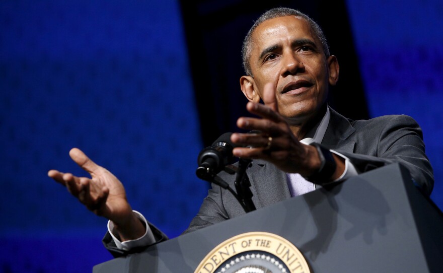 "Nearly 1 in 3 uninsured Americans have already been covered — more than 16 million people -– driving our uninsured rate to its lowest level ever," President Obama told a cheering crowd at the Catholic Health Association's annual conference Tuesday.