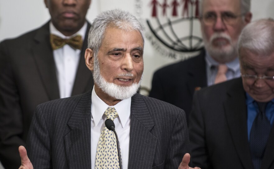 Sayyid Syeed of the Islamic Society of North America speaks in January 2013 during a press conference at the United Methodist Building. He says that groups like the Islamic State deliberately misuse the Quran and Islamic traditions, requiring other Muslims to speak up.