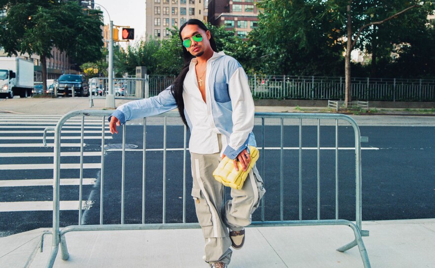 Rap Sarmiento photographed outside of Spring Studios.