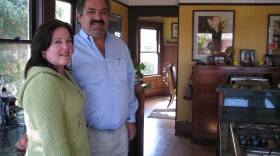 Felipe and Teresina Hueso stand in the kitchen of their Sherman Heights home.