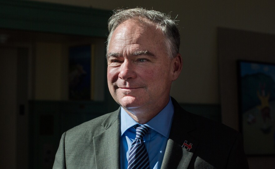 Democratic vice presidential nominee Sen. Tim Kaine in New Hampshire in September.