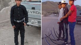 A dance crew from Buenavista in pointy boots. 