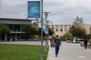 Students walk through campus at Cal State San Marcos on May 6, 2025.