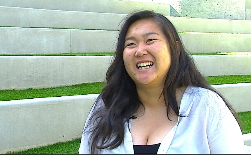 Cal State San Marcos senior Robyn Simoung is shown on campus on April 20, 2015. She thinks college students should talk about how they'd like to be care for if they became seriously ill or incapacitated.