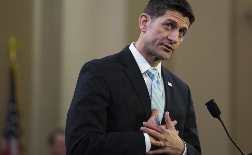 At the Capitol on Wednesday, House Speaker Paul Ryan called for elevating the political debate.