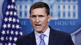 National Security Adviser Michael Flynn speaks during the daily news briefing at the White House, in Washington, Wednesday, Feb. 1, 2017.