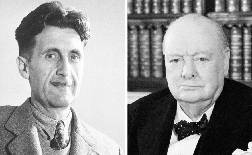 According to author Tom Ricks, both George Orwell (left) and Winston Churchill paid a price for speaking up.