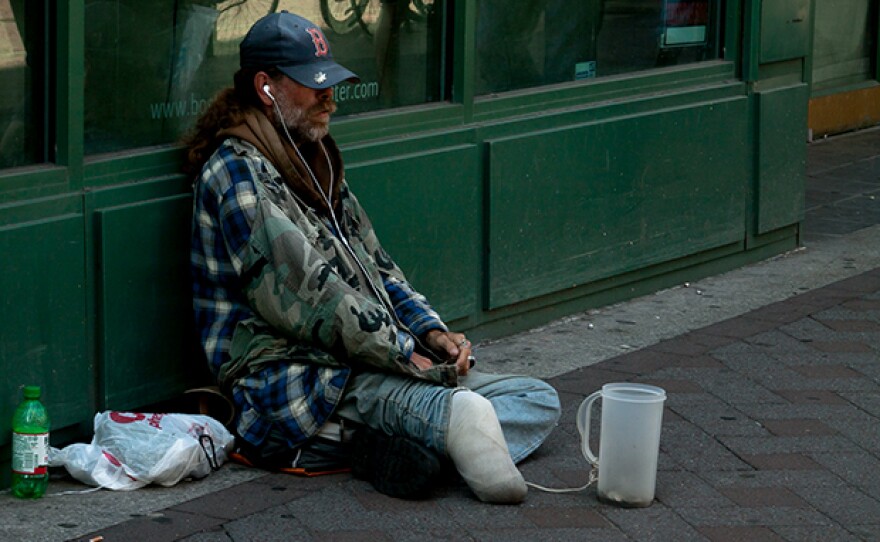 Homeless veteran looking for assistance.