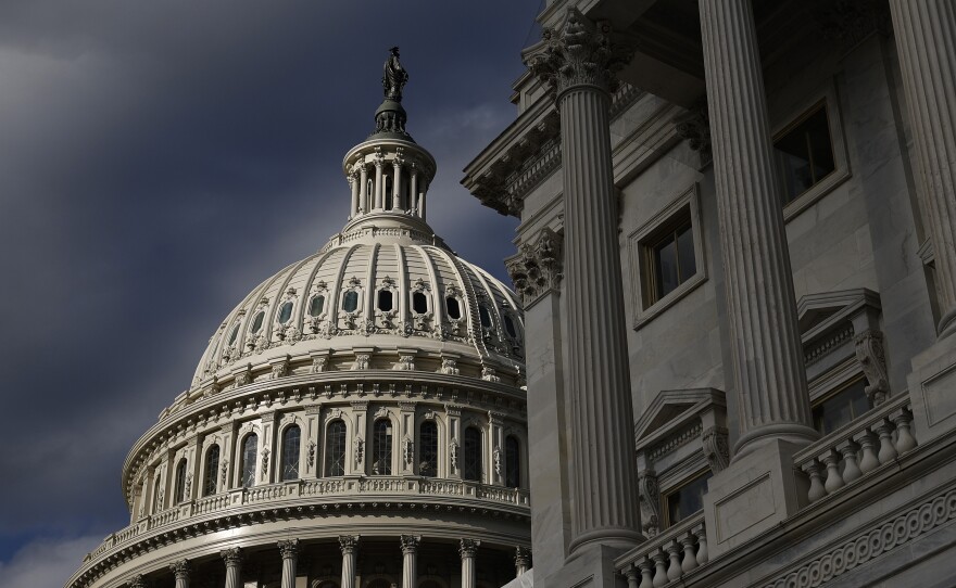 The U.S. Capitol is seen during an event celebrating 100 days of House Republican rule last week in Washington, D.C.