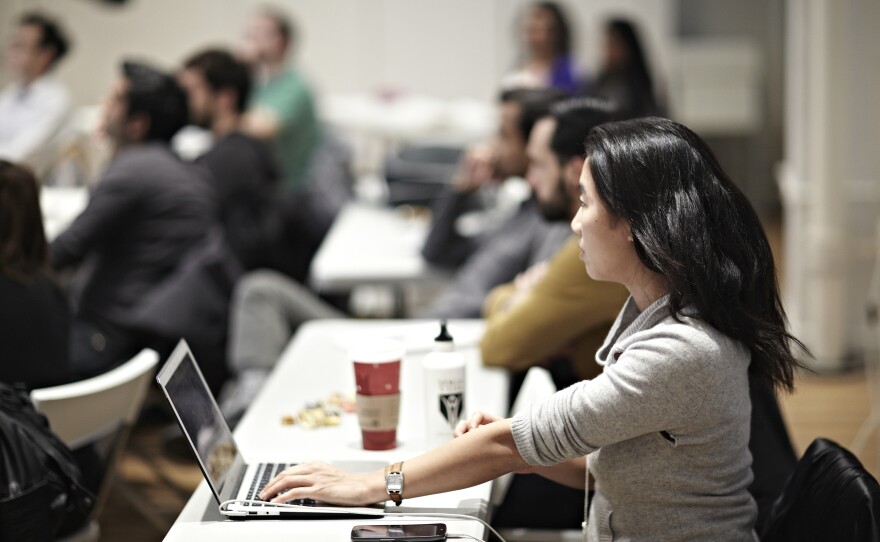 Students learning to code at General Assembly in New York City.