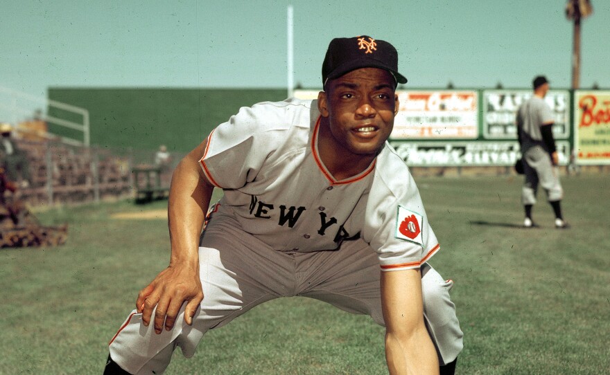 Monte Irvin poses during spring training in this 1952 photo. The Hall of Famer died Monday at age 96.