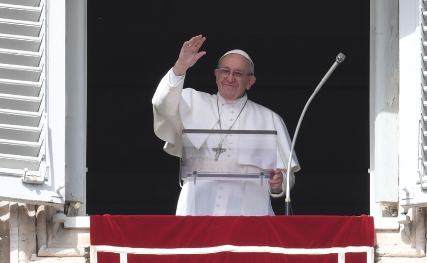 Pope Francis waves to the crowd in St. Peter's Square on Sunday. Recent months have seen Francis become the target of criticism on various fronts, and his image as a charismatic reformer has suffered some hits.