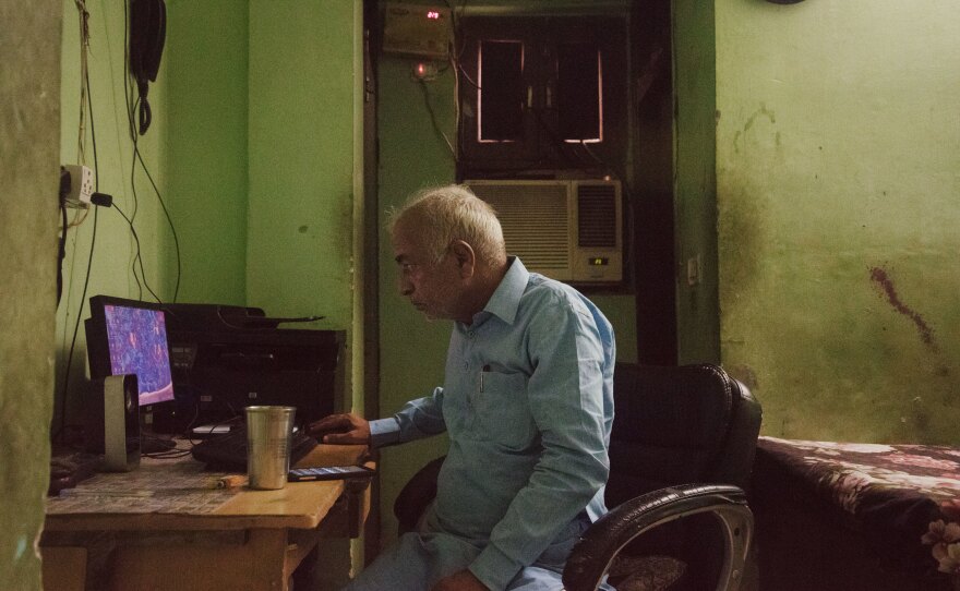 Sanjoy Sachdev, founder of the Love Commandos, at his office inside one of the group's safe houses in New Delhi. His group helps rescue interfaith and inter-caste couples from potential violence, offers them temporary shelter, and helps them do paperwork for marriage certificates and police restraining orders, if necessary.